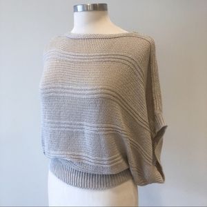 Halogen knit cotton wide sleeved sweater